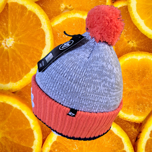 Copied - New 47  Clemson Tigers Orange and Gray Pom‎ Pom Knit Hat - Picture 2 of 5